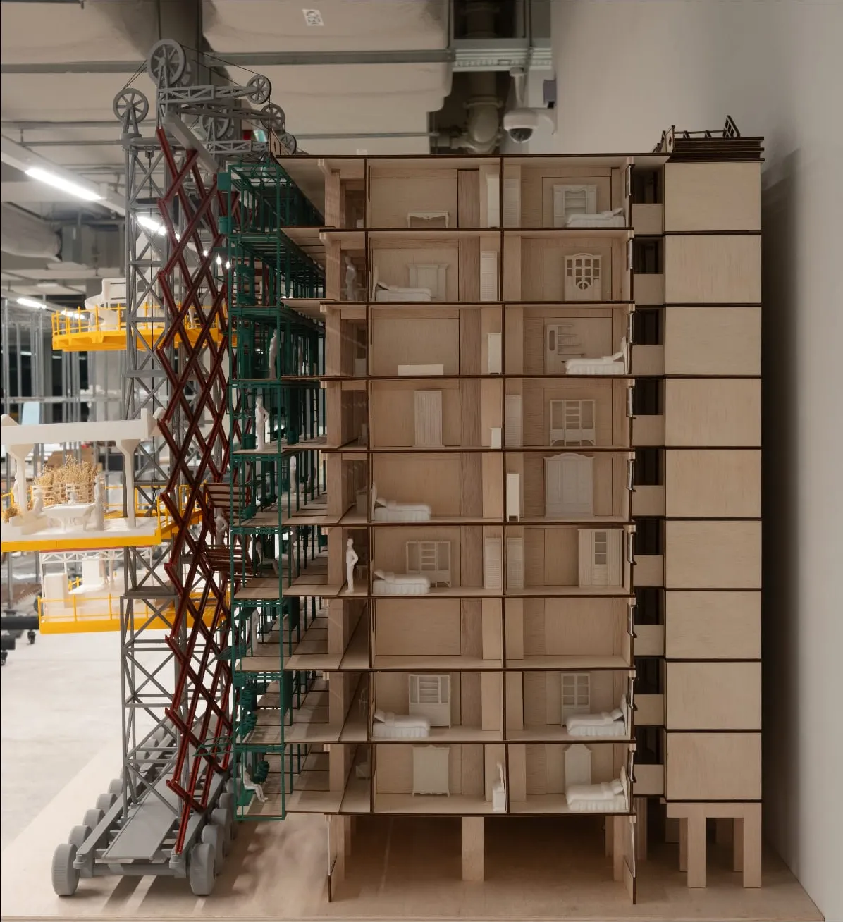 Laser-Cut Wooden Architectural Model