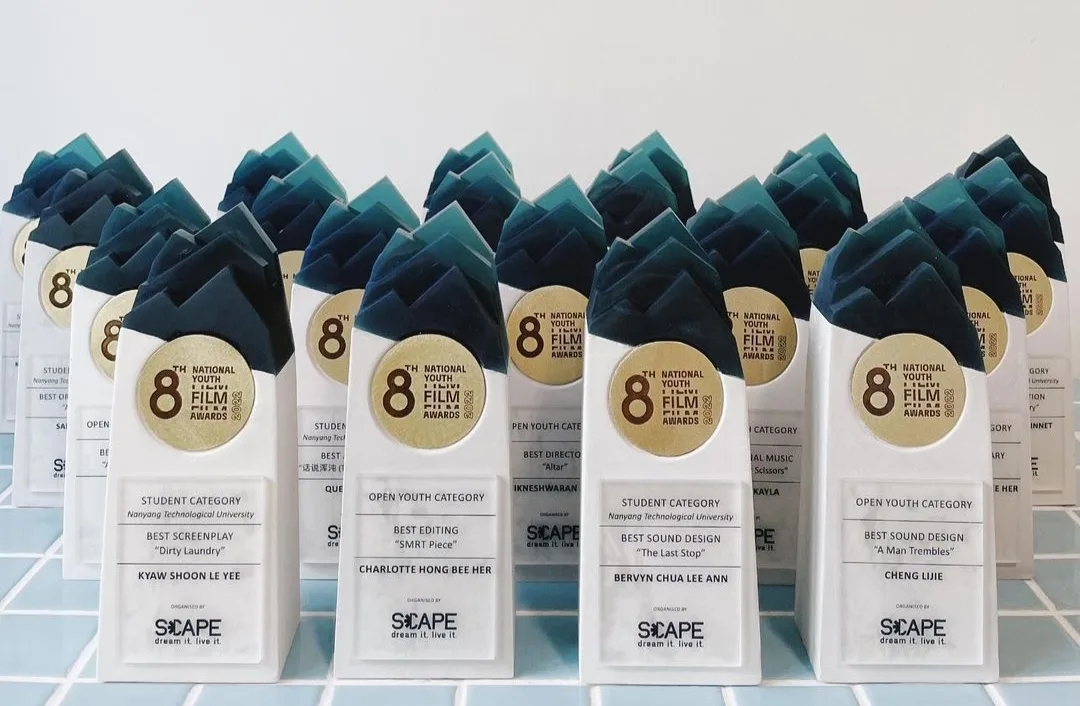 SCAPE National Youth Film Awards trophy set