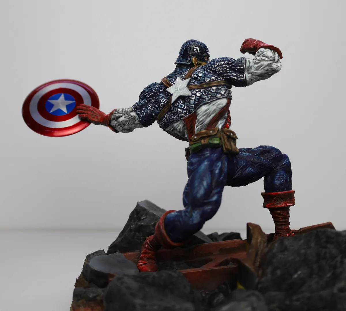 Hand-painted Captain America action figurine